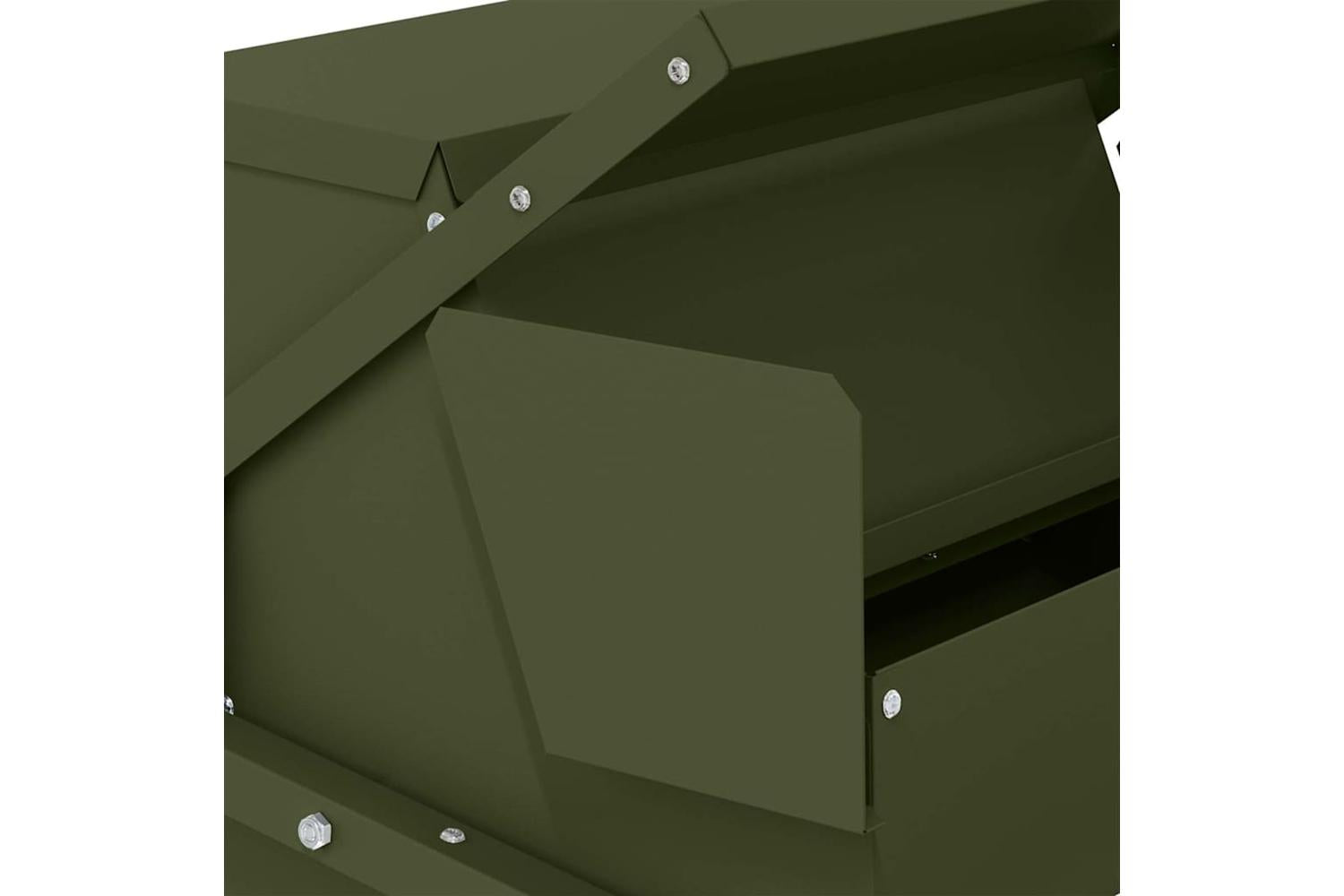 Vidaxl Chicken Treadle Feeder Olive Green 50 X 40 X 29 Cm-10