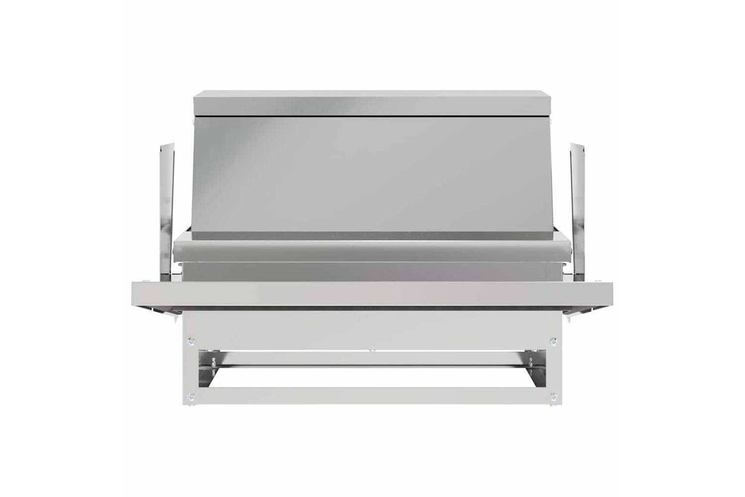 Vidaxl Chicken Treadle Feeder Silver 50 X 40 X 29 Cm Galvanised Steel-6
