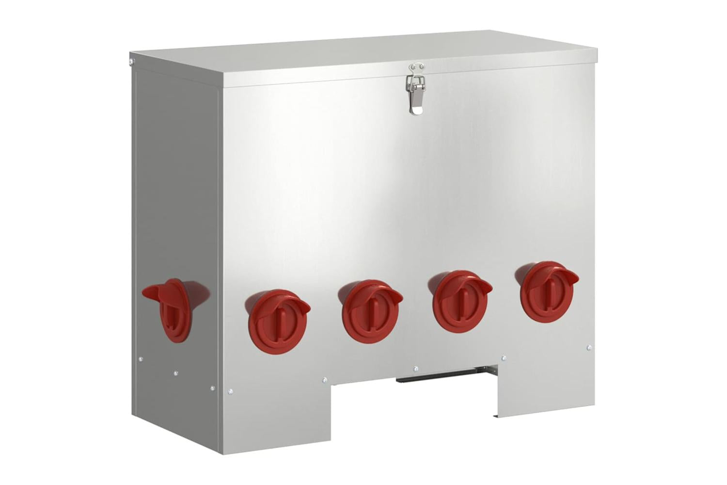 Vidaxl Chicken Feeder 2 Pcs Silver 605 X 29 X 51 Cm Galvanised Steel-4