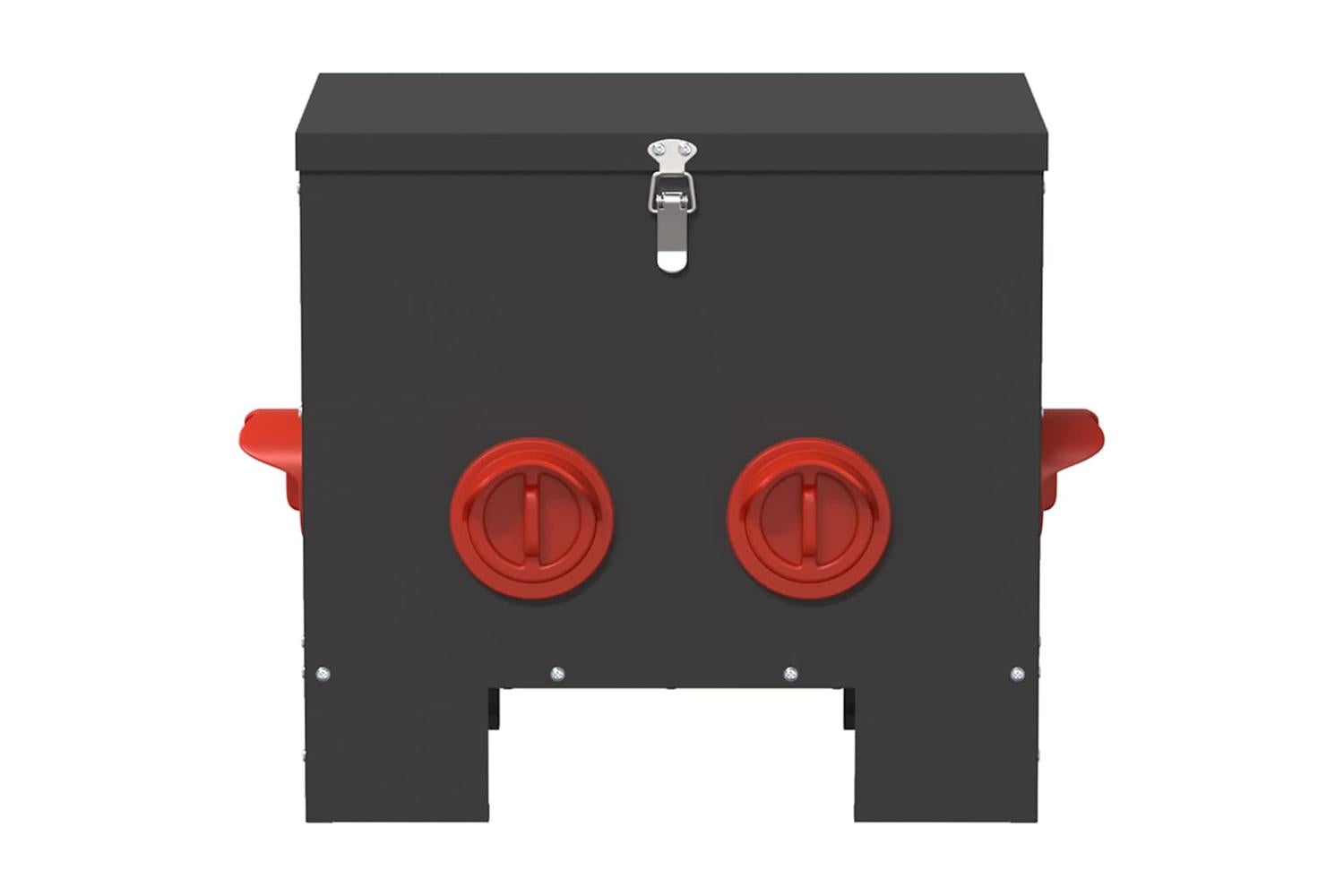 Vidaxl Chicken Feeder 2 Pcs Black 405 X 25 X 38 Cm Cold-rolled Steel-5
