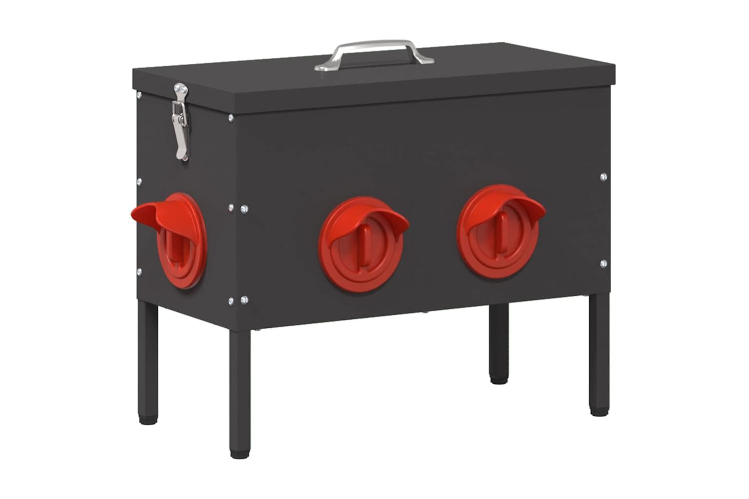 Vidaxl Chicken Feeder 2 Pcs Black 415 X 205 X 33 Cm-4