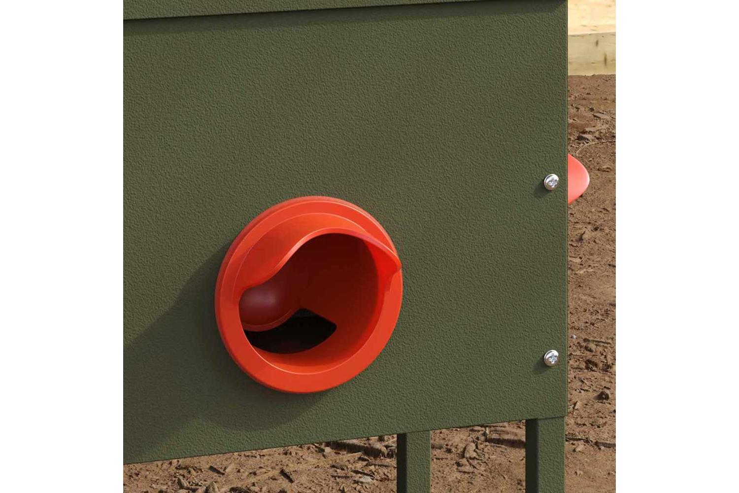 Vidaxl Chicken Feeder 2 Pcs Olive Green 415 X 205 X 33 Cm-3