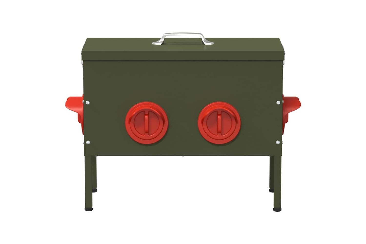 Vidaxl Chicken Feeder 2 Pcs Olive Green 415 X 205 X 33 Cm-5