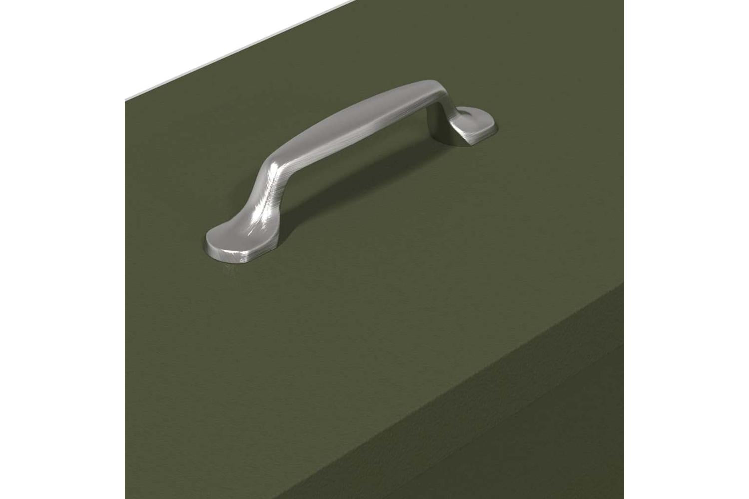 Vidaxl Chicken Feeder 2 Pcs Olive Green 415 X 205 X 33 Cm-8