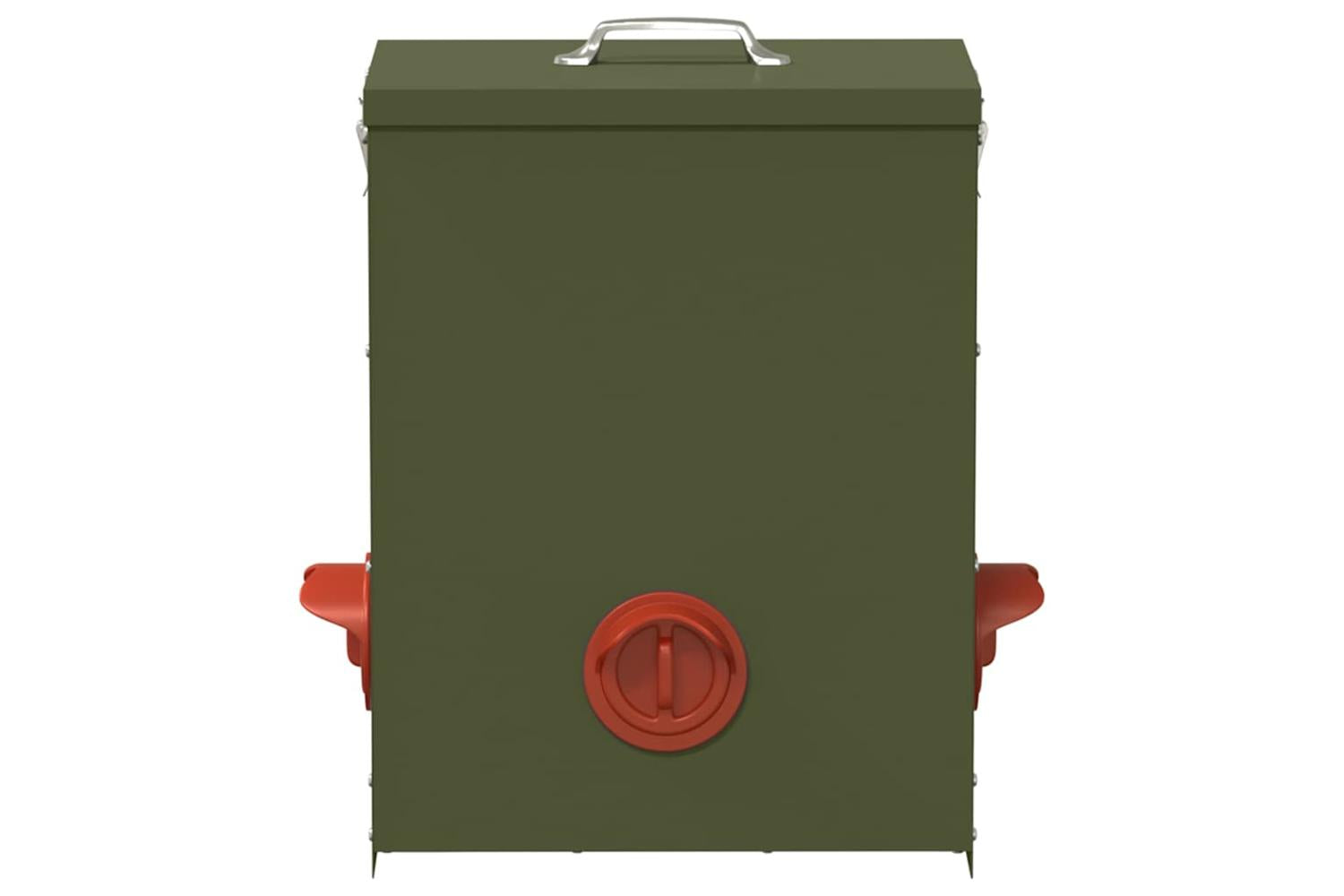 Vidaxl Chicken Feeder 2 Pcs Olive Green 325 X 205 X 43 Cm-6