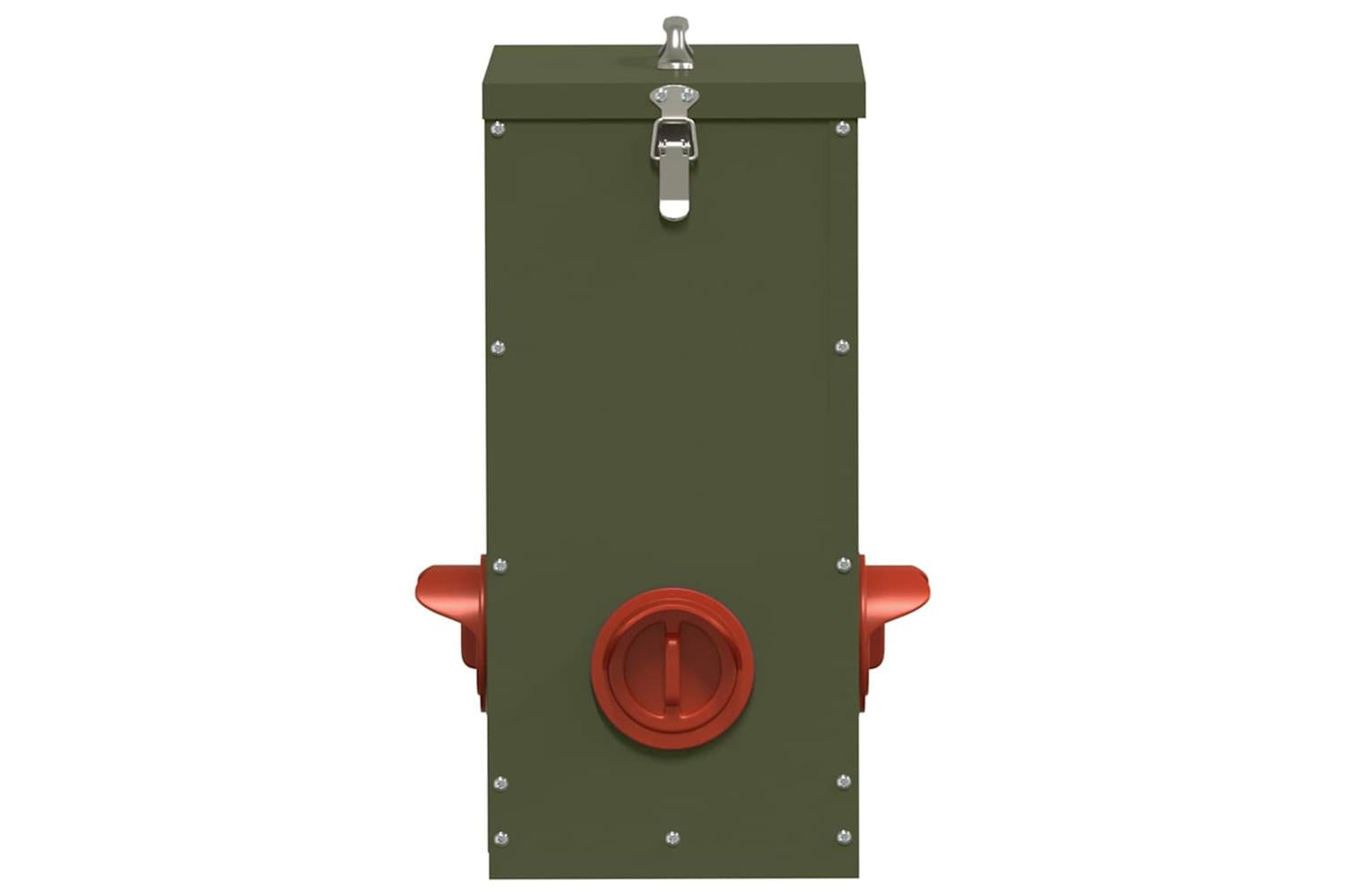 Vidaxl Chicken Feeder 2 Pcs Olive Green 325 X 205 X 43 Cm-8