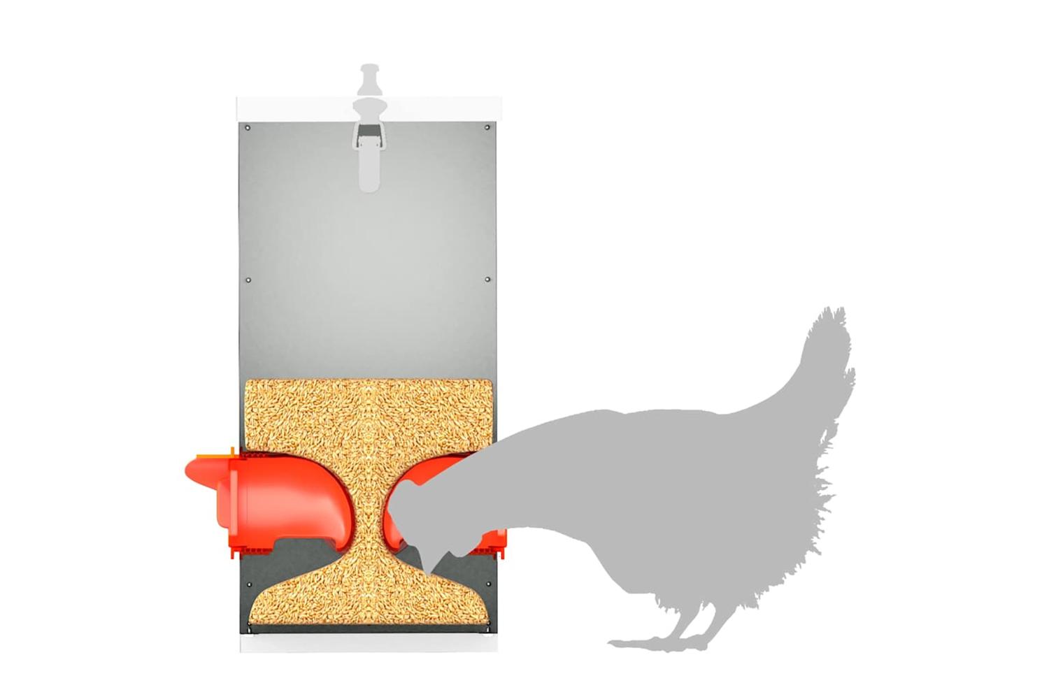 Vidaxl Chicken Feeder 2 Pcs Silver 325 X 205 X 43 Cm-10