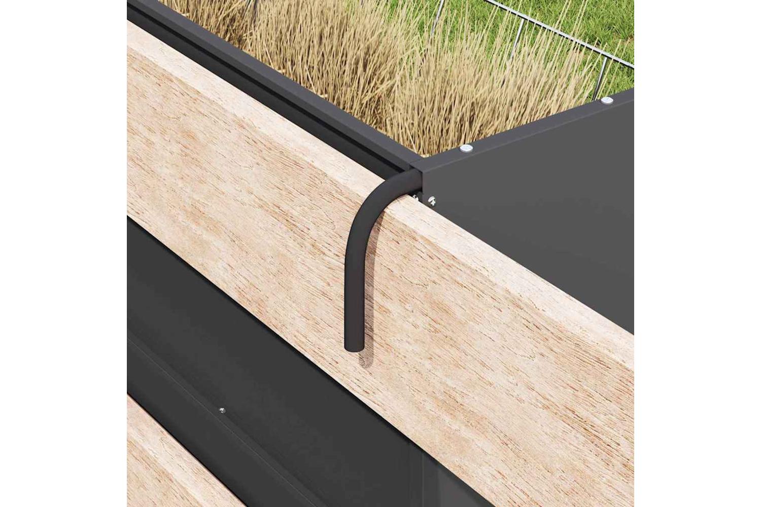 Vidaxl Hanging Hay Feeder Black 61 X 33 X 66 Cm Cold-rolled Steel-4