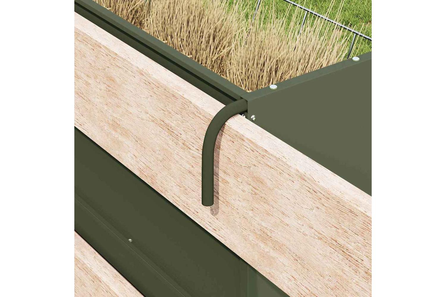 Vidaxl Hanging Hay Feeder Olive Green 61 X 33 X 66 Cm-4