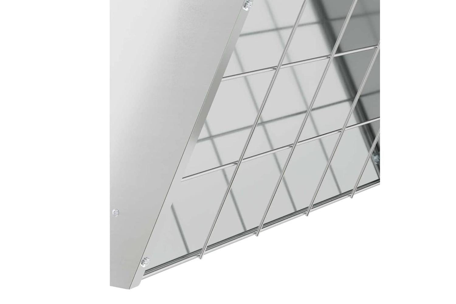 Vidaxl Hanging Hay Feeder Silver 61 X 33 X 66 Cm Galvanised Steel-9