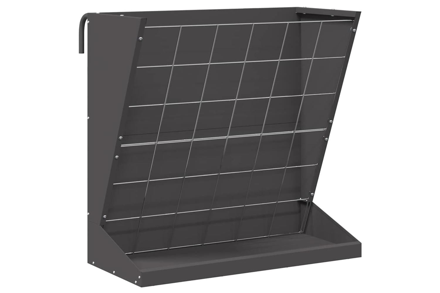 Vidaxl Hay Feeder Black 71 X 33 X 70 Cm Cold-rolled Steel