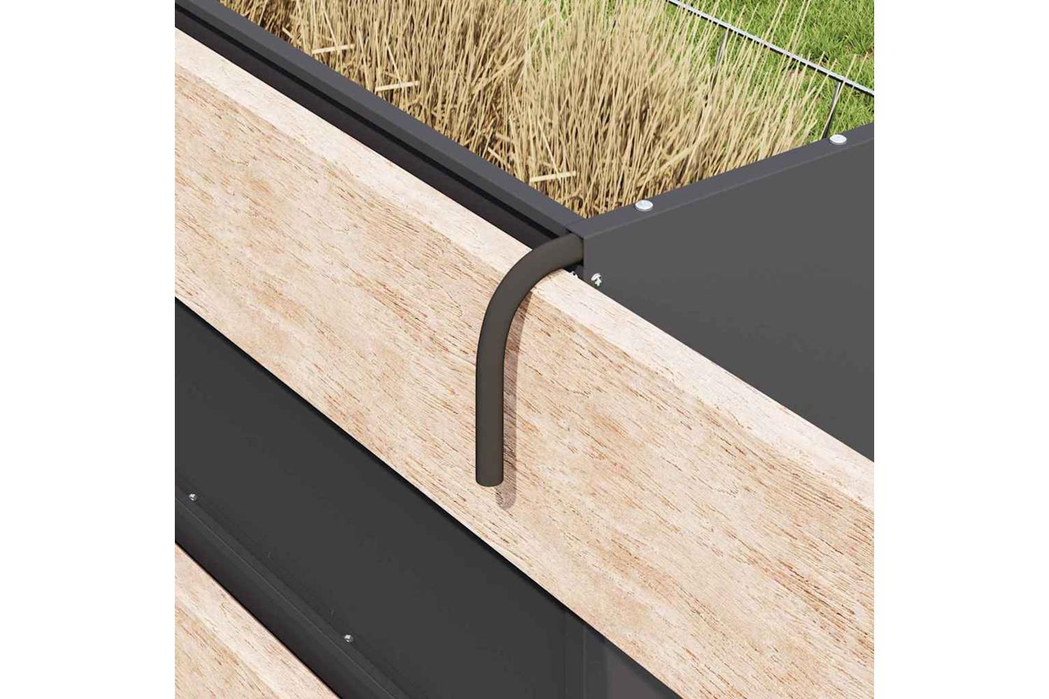 Vidaxl Hay Feeder Black 71 X 33 X 70 Cm Cold-rolled Steel-4