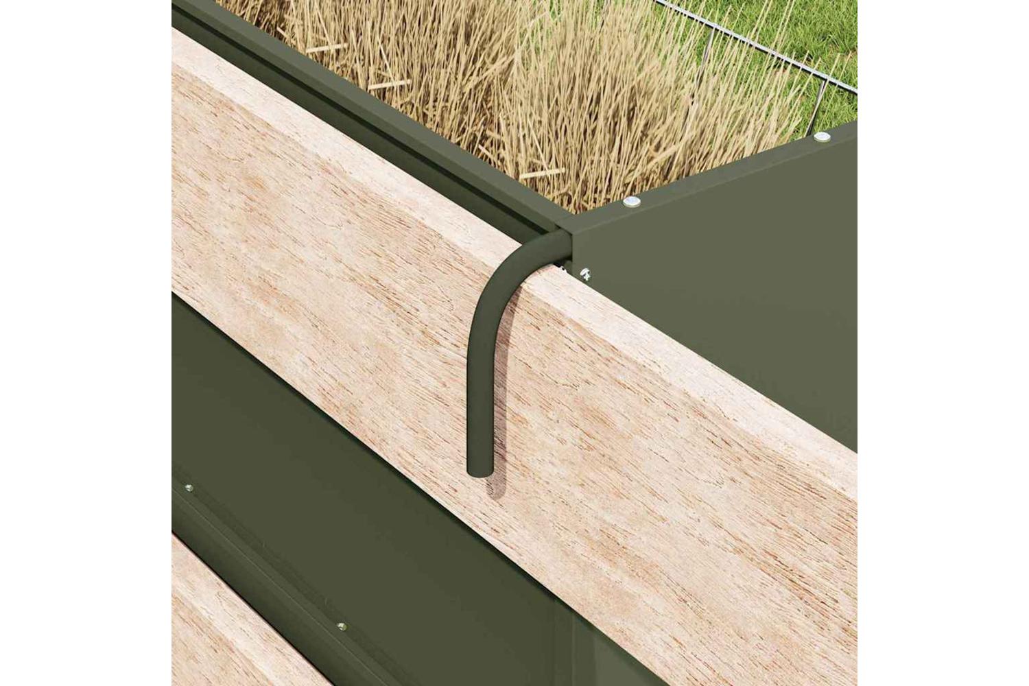 Vidaxl Hay Feeder Olive Green 71 X 33 X 70 Cm Cold-rolled Steel-4