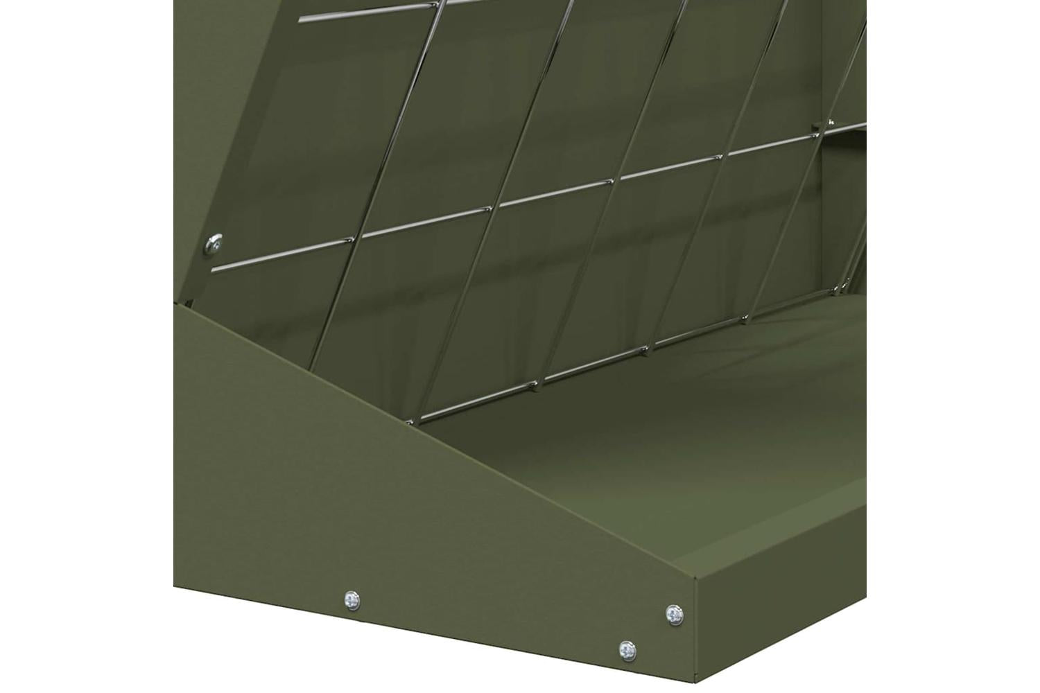 Vidaxl Hay Feeder Olive Green 71 X 33 X 70 Cm Cold-rolled Steel-9