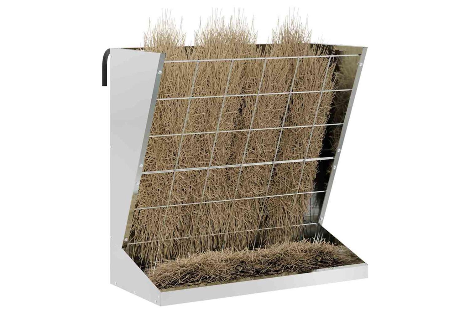 Vidaxl Hay Feeder Silver 71 X 33 X 70 Cm Galvanised Steel-3