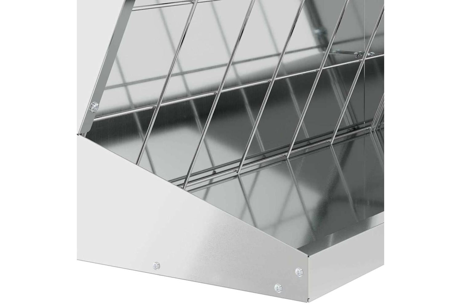 Vidaxl Hay Feeder Silver 71 X 33 X 70 Cm Galvanised Steel-9