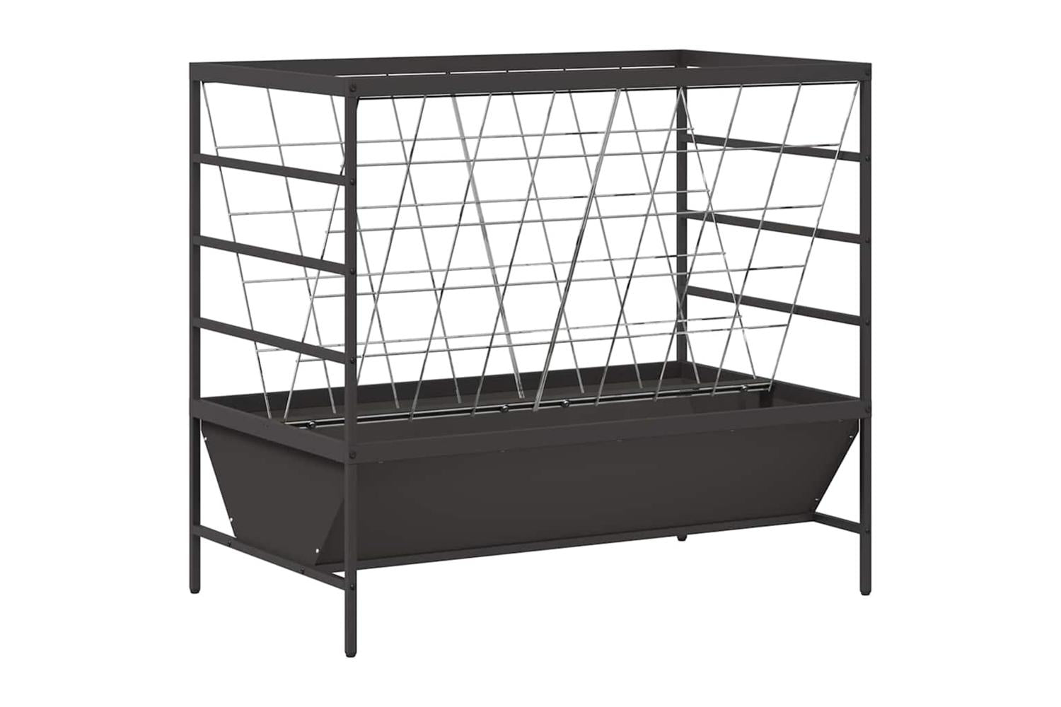 Vidaxl Livestock Feeder Black 100 X 60 X 90 Cm Cold-rolled Steel