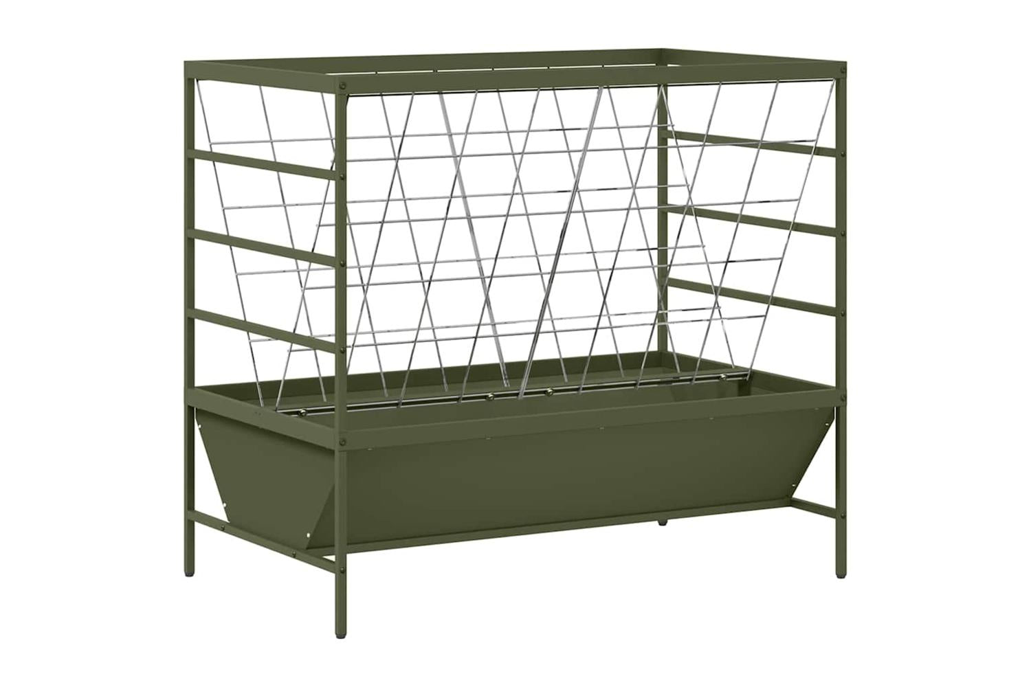 Vidaxl Livestock Feeder Olive Green 100 X 60 X 90 Cm Cold-rolled Steel-2