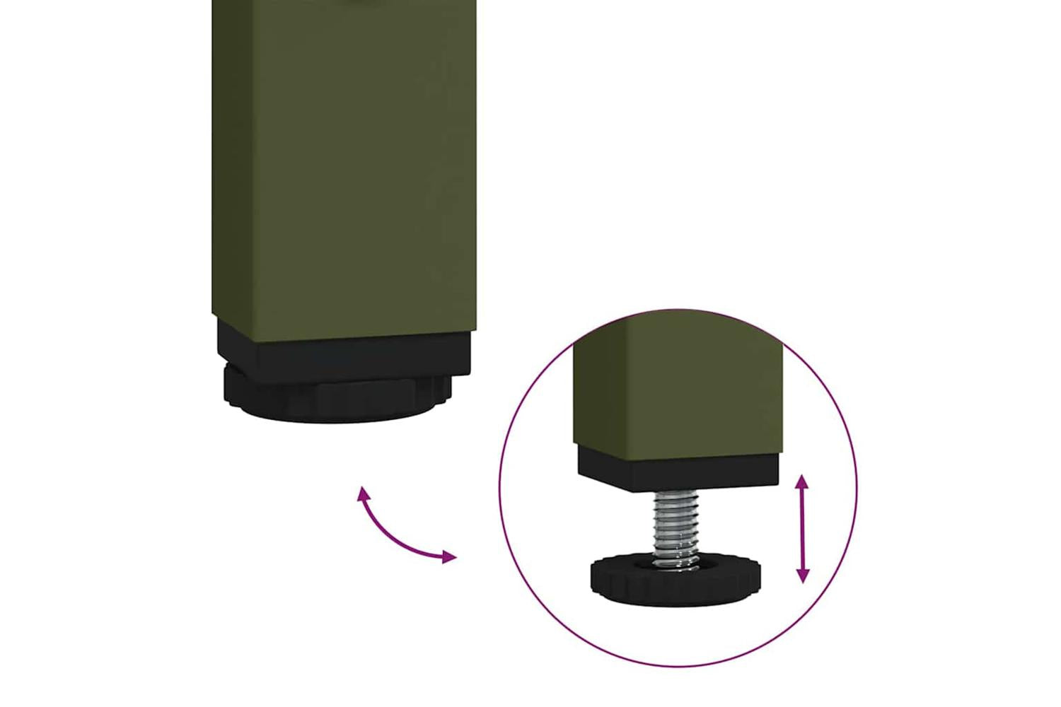 Vidaxl Livestock Feeder Olive Green 100 X 60 X 90 Cm Cold-rolled Steel-10