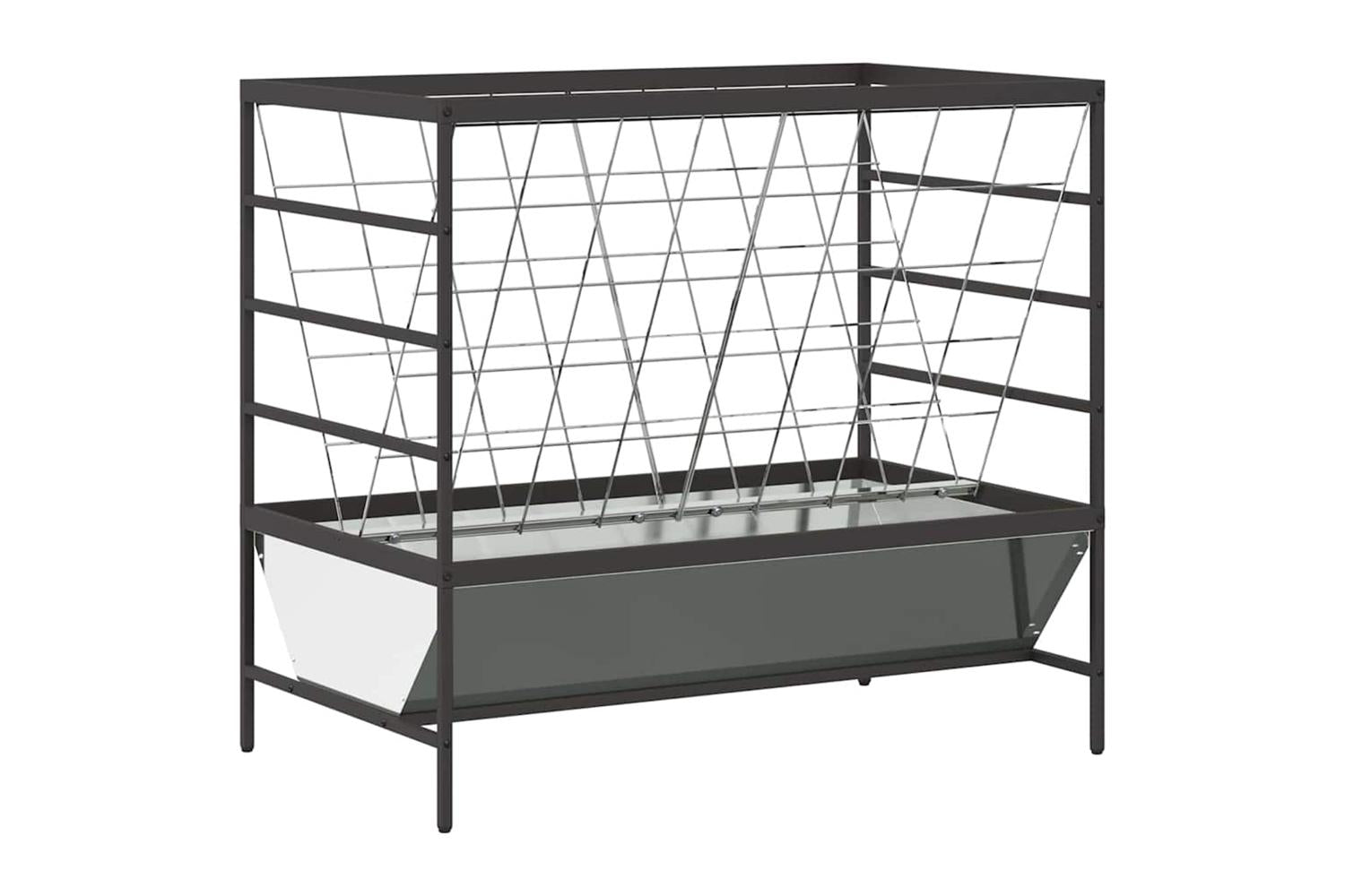 Vidaxl Livestock Feeder Silver 100 X 60 X 90 Cm Galvanised Steel