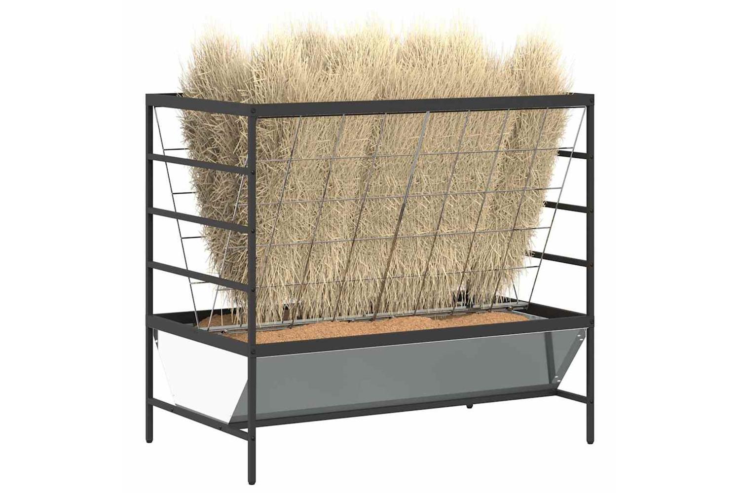 Vidaxl Livestock Feeder Silver 100 X 60 X 90 Cm Galvanised Steel-3