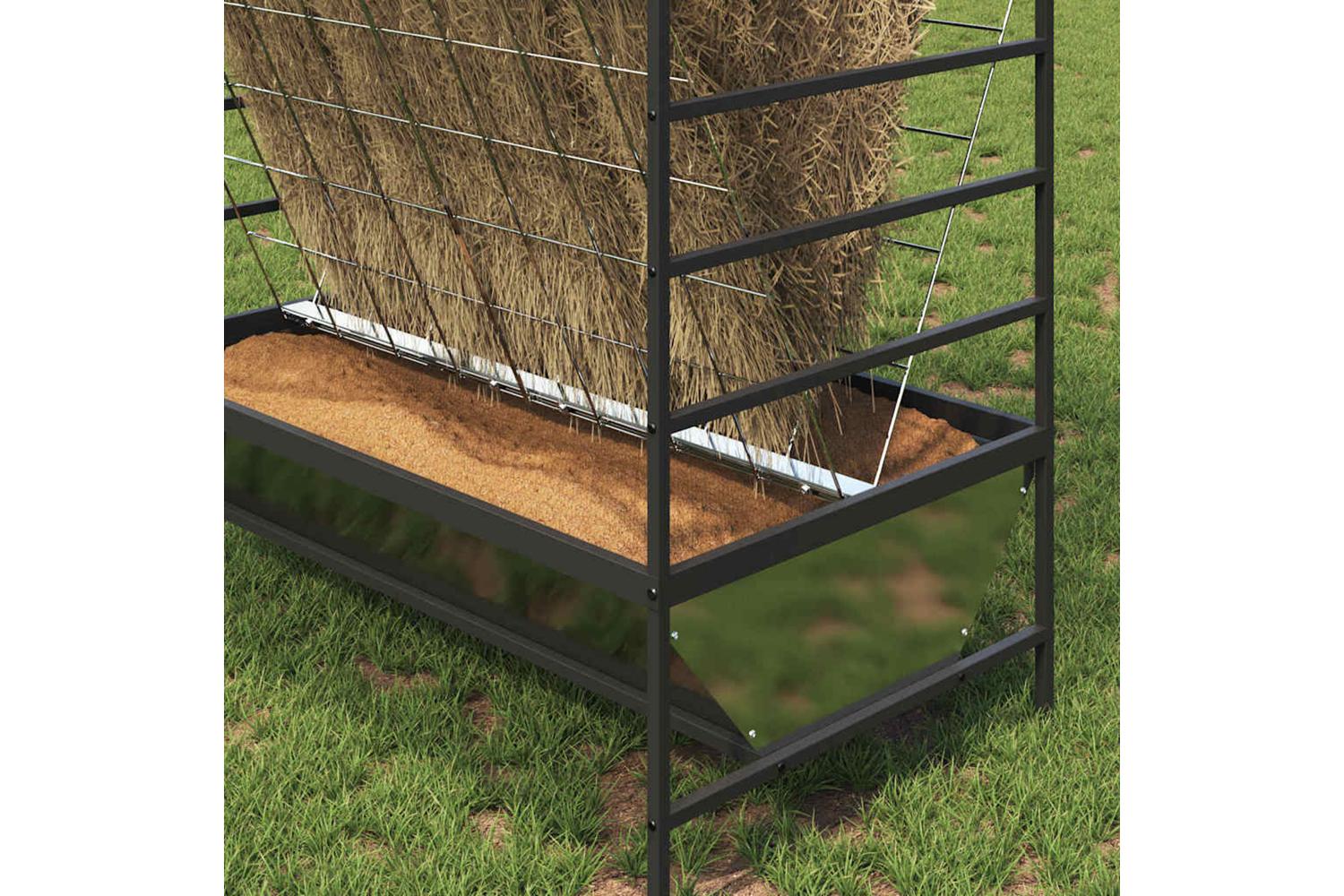 Vidaxl Livestock Feeder Silver 100 X 60 X 90 Cm Galvanised Steel-4