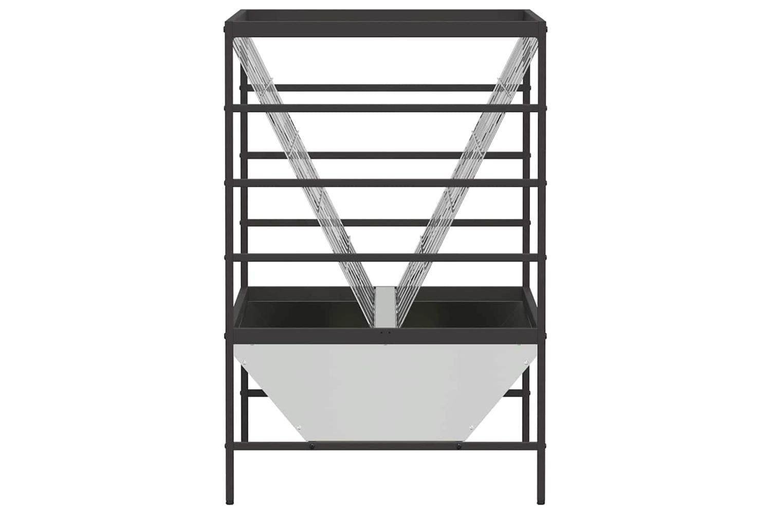 Vidaxl Livestock Feeder Silver 100 X 60 X 90 Cm Galvanised Steel-6