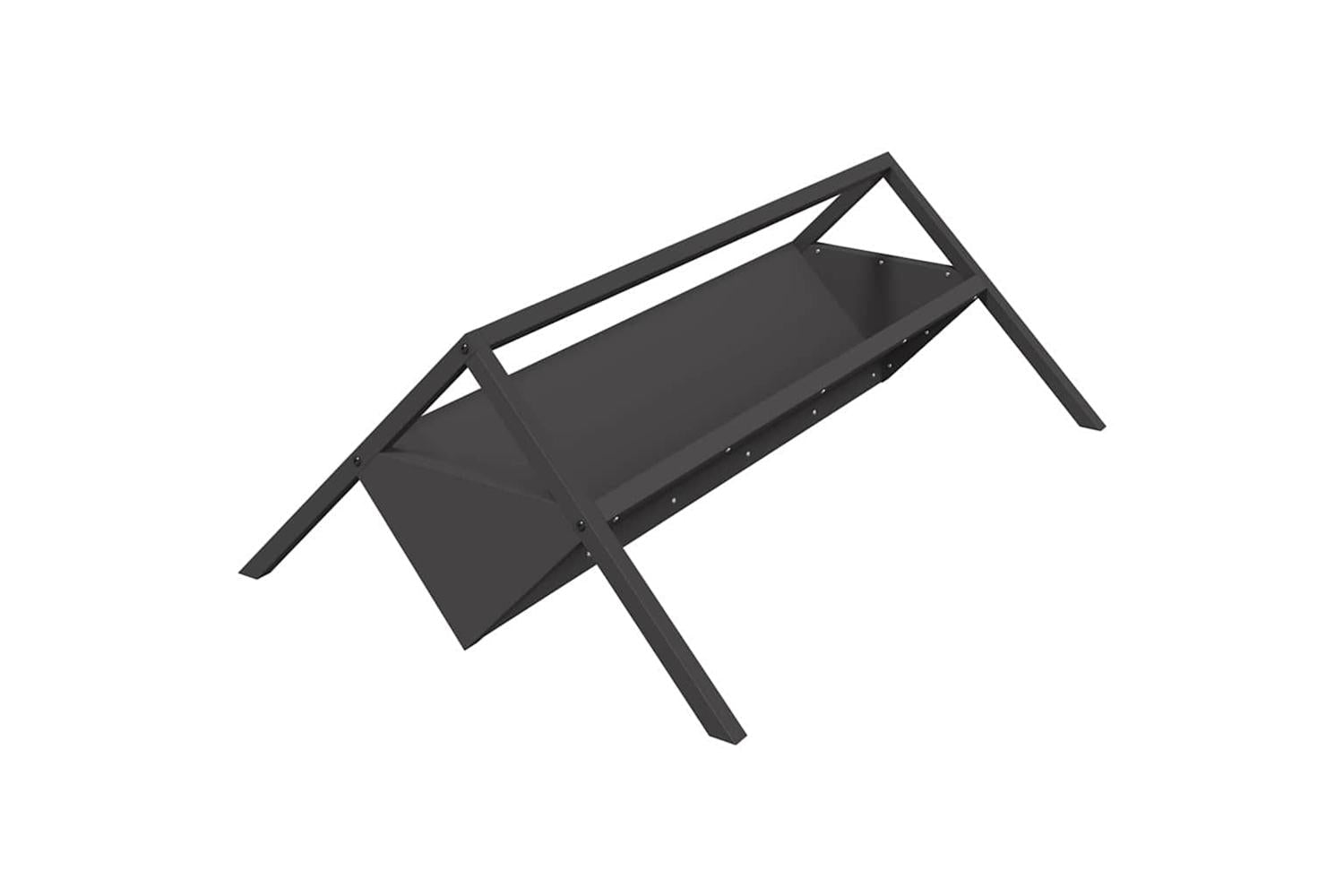 Vidaxl Livestock Feeding Trough Black 111 X 76 X 38 Cm