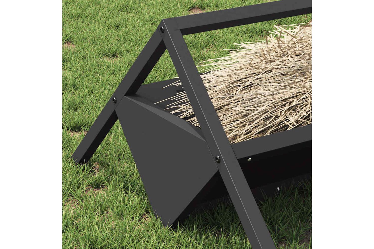 Vidaxl Livestock Feeding Trough Black 111 X 76 X 38 Cm-4