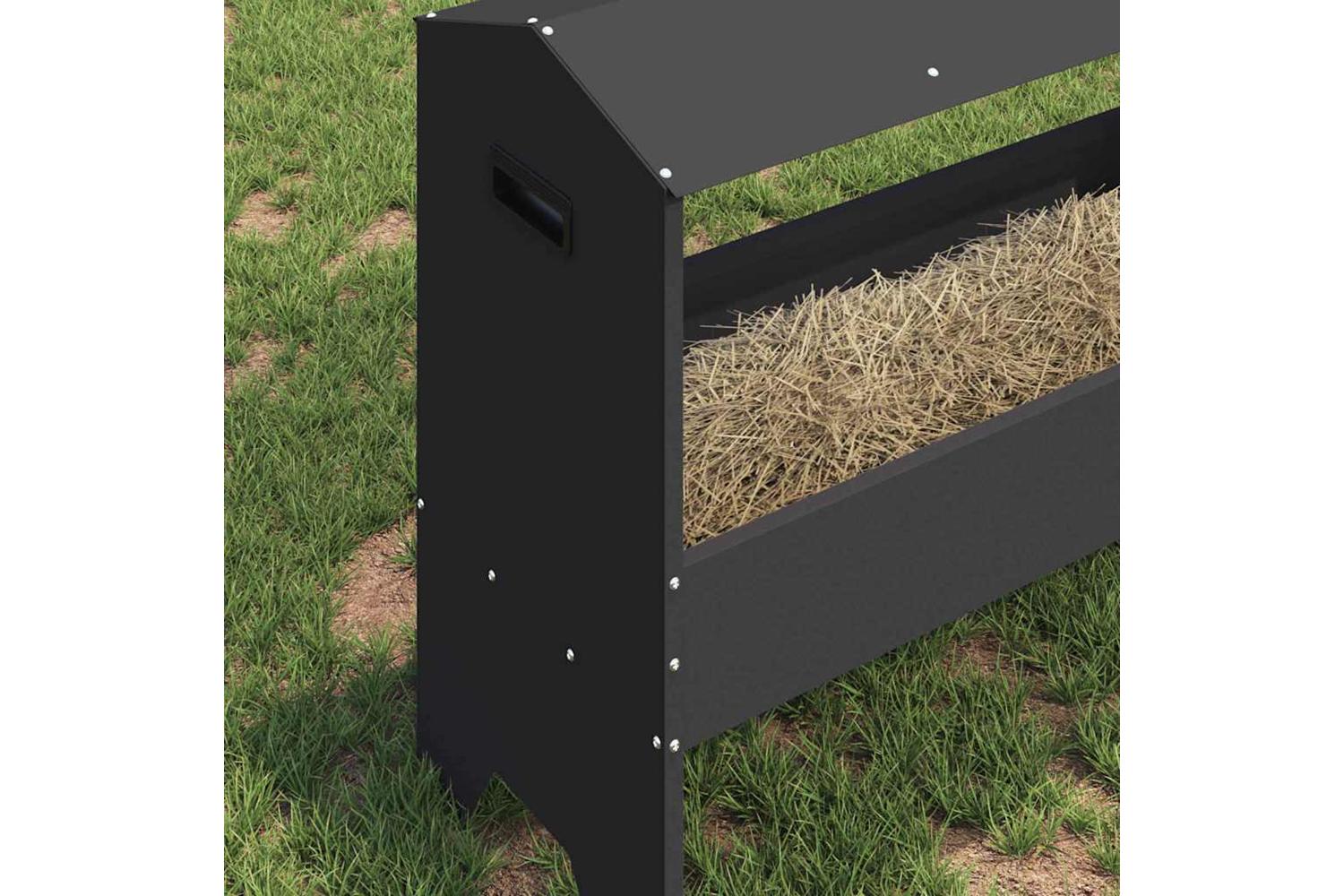 Vidaxl Livestock Feeding Trough Black 79 X 35 X 62 Cm-4