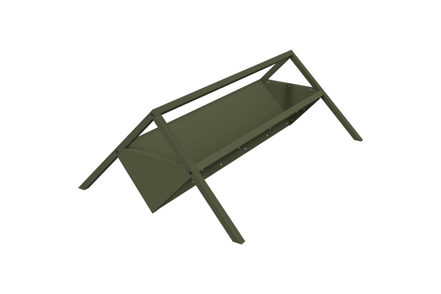 Vidaxl Livestock Feeding Trough Olive Green 111 X 76 X 38 Cm-2