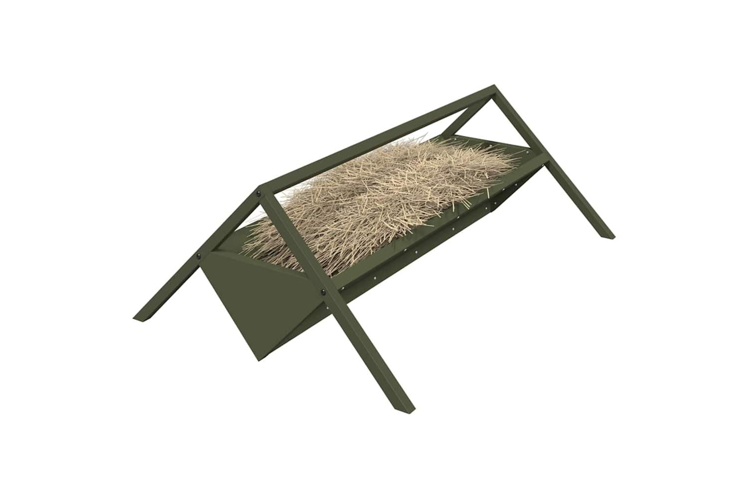 Vidaxl Livestock Feeding Trough Olive Green 111 X 76 X 38 Cm-3