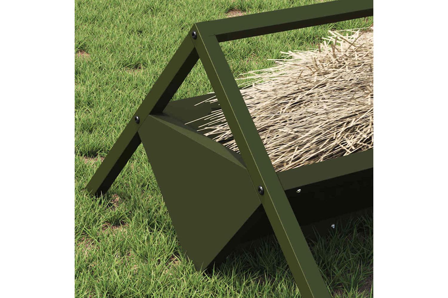 Vidaxl Livestock Feeding Trough Olive Green 111 X 76 X 38 Cm-4
