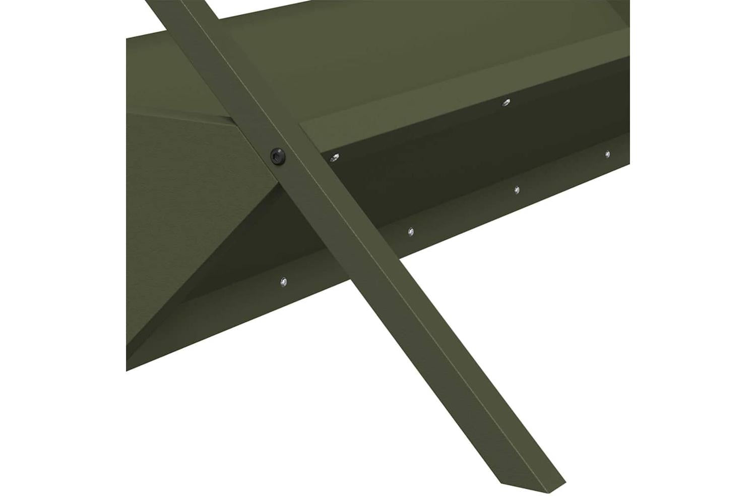 Vidaxl Livestock Feeding Trough Olive Green 111 X 76 X 38 Cm-7