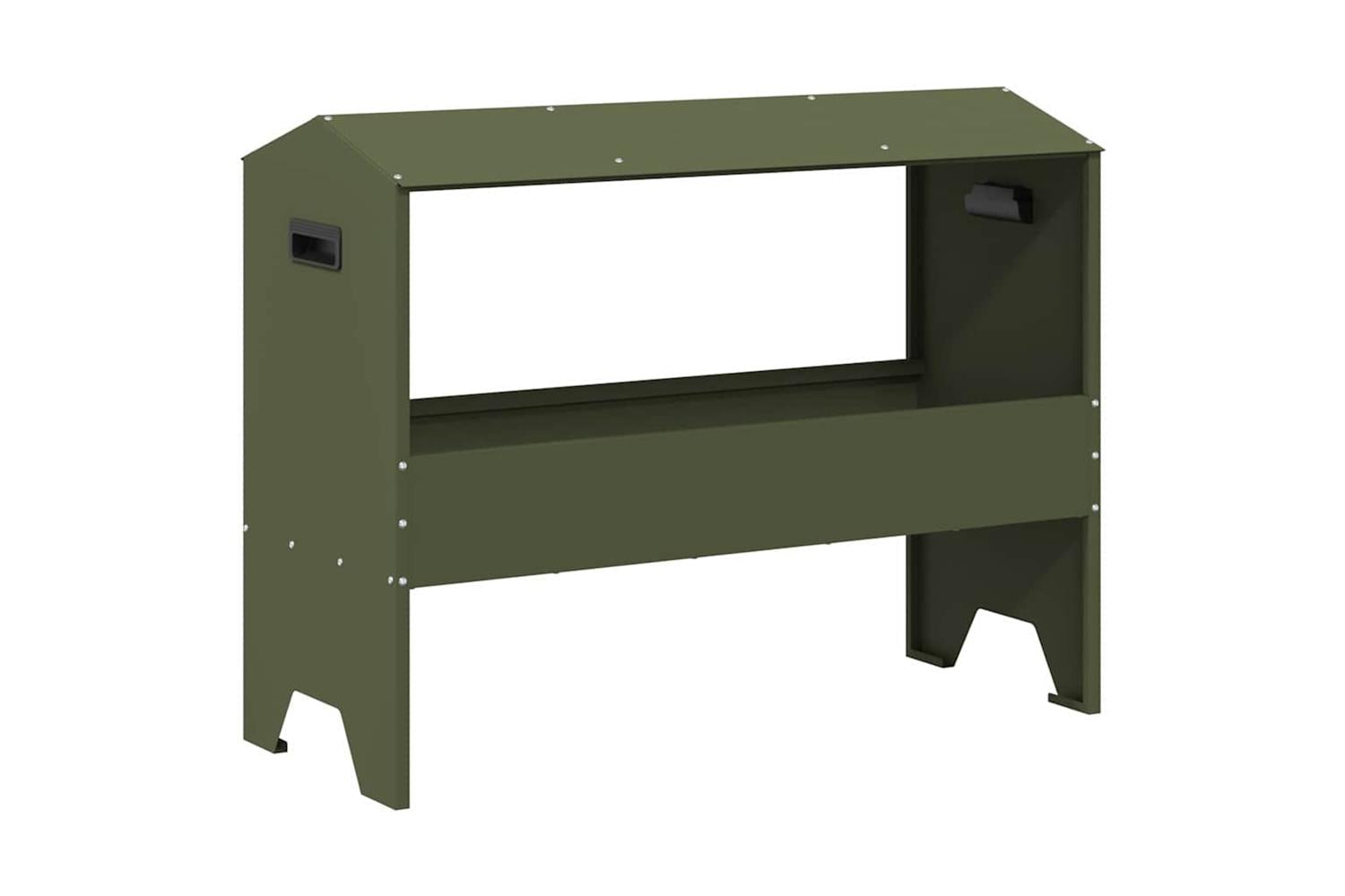 Vidaxl Livestock Feeding Trough Olive Green 79 X 35 X 62 Cm-2