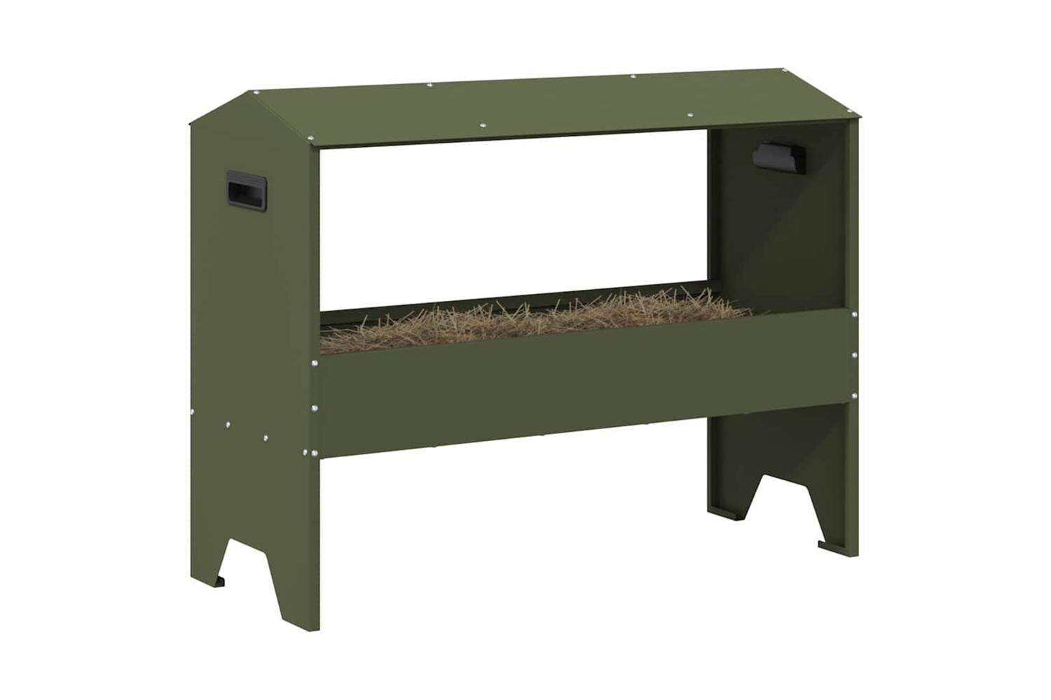 Vidaxl Livestock Feeding Trough Olive Green 79 X 35 X 62 Cm-3