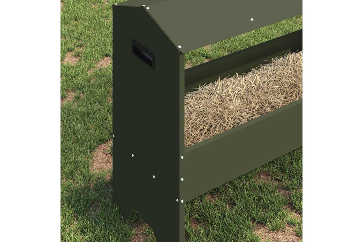 Vidaxl Livestock Feeding Trough Olive Green 79 X 35 X 62 Cm-4
