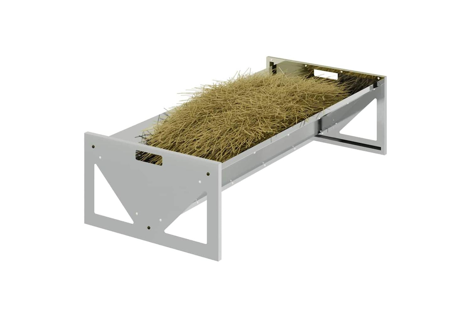 Vidaxl Livestock Feeding Trough Silver 108 X 50 X 28 Cm-3