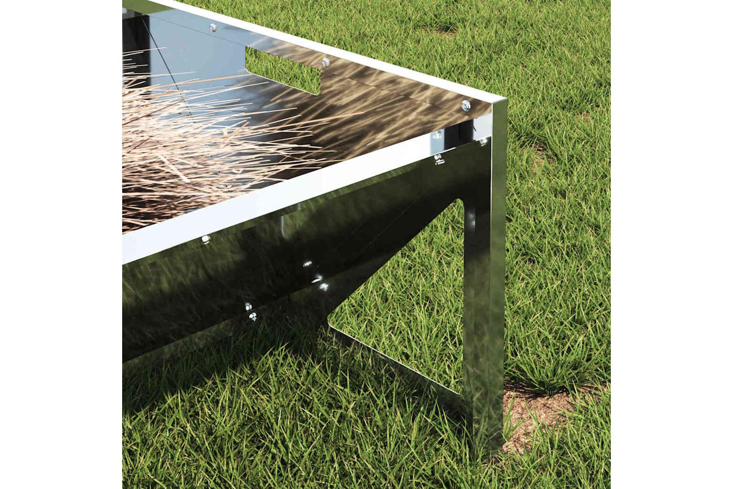 Vidaxl Livestock Feeding Trough Silver 108 X 50 X 28 Cm-4