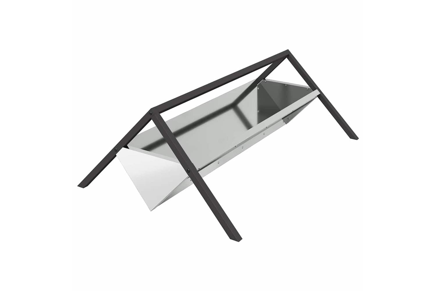 Vidaxl Livestock Feeding Trough Silver 111 X 76 X 38 Cm