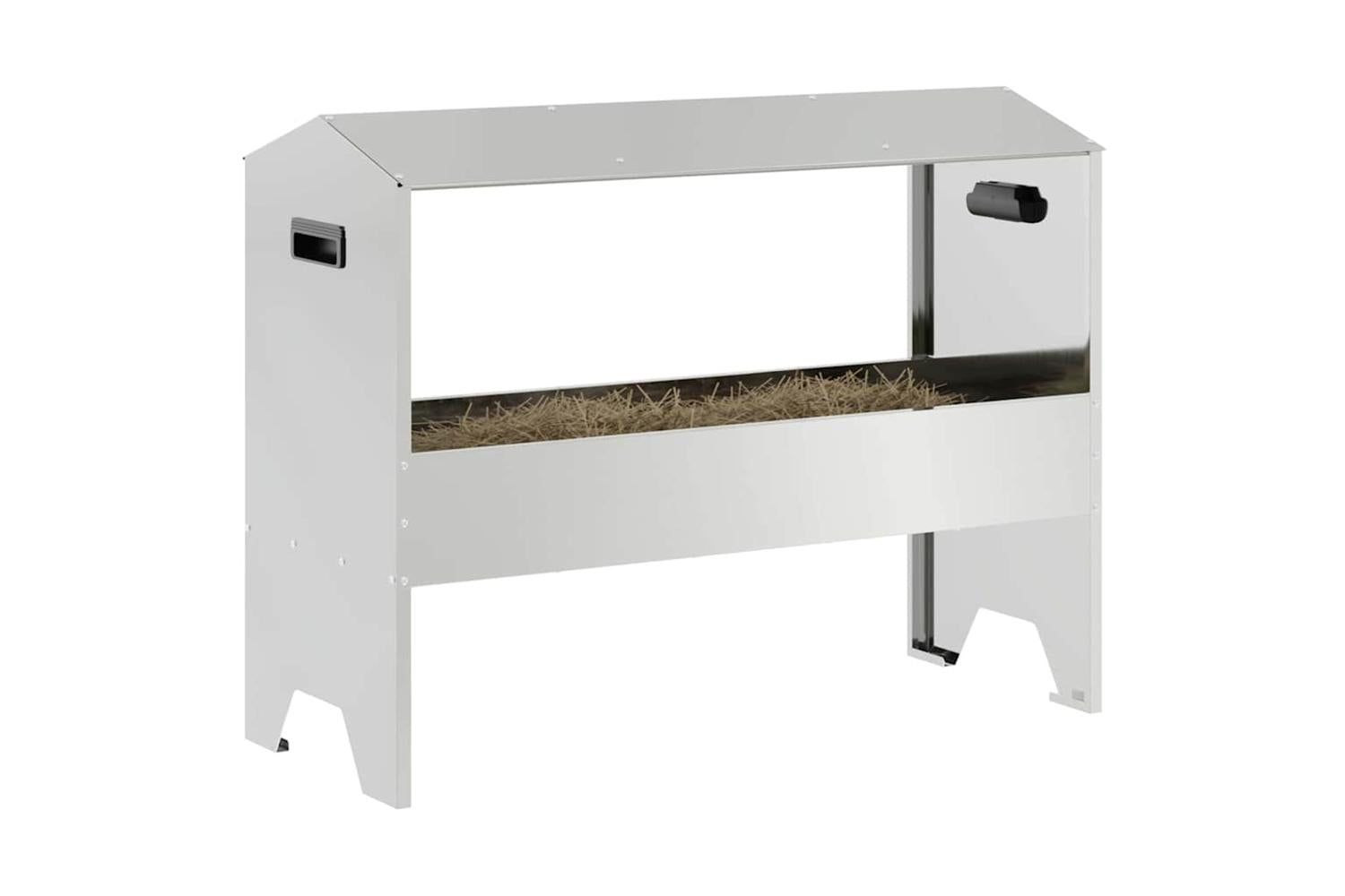 Vidaxl Livestock Feeding Trough Silver 79 X 35 X 62 Cm-3