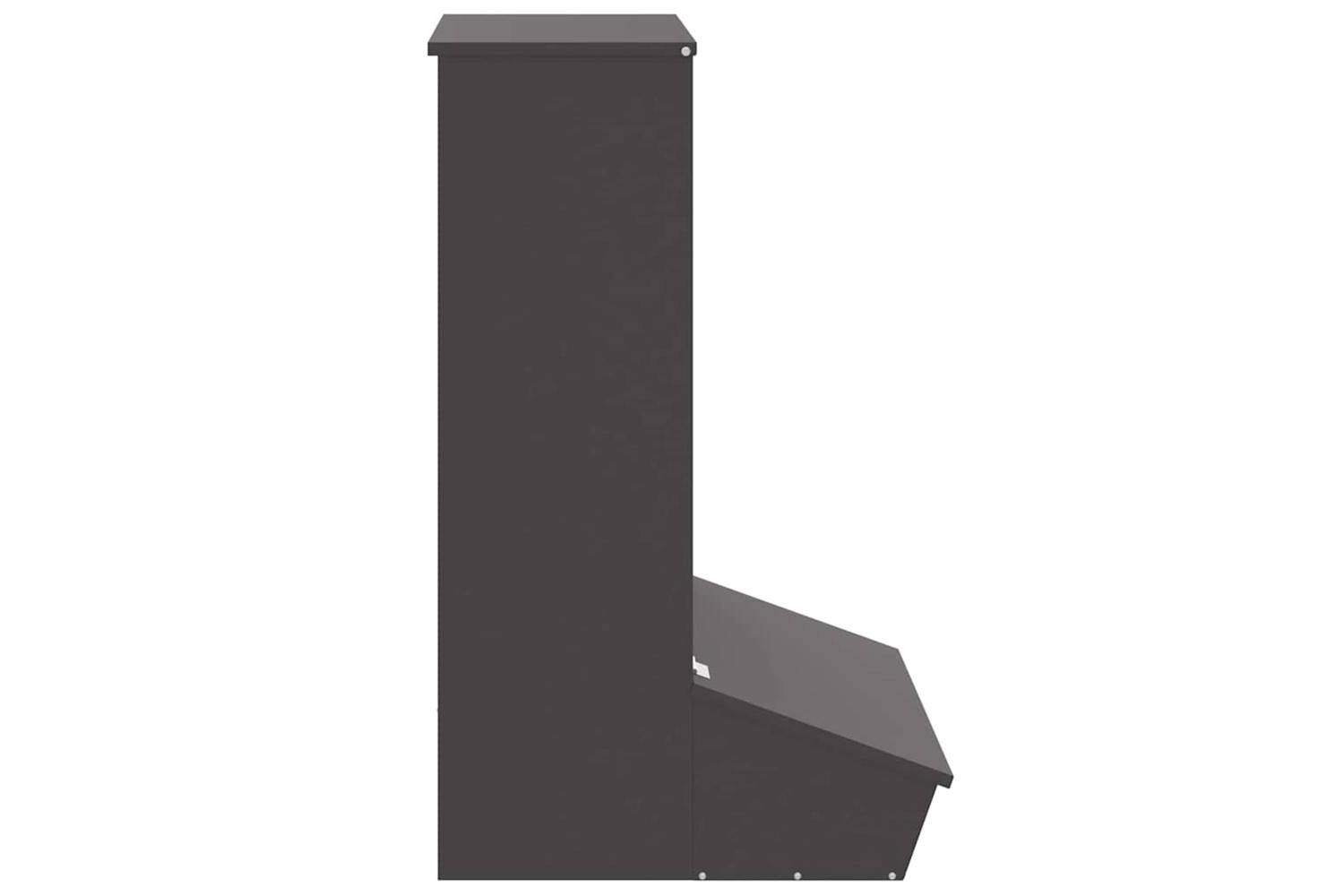 Vidaxl Pig Feeder Black 55 X 51 X 915 Cm Cold-rolled Steel-5