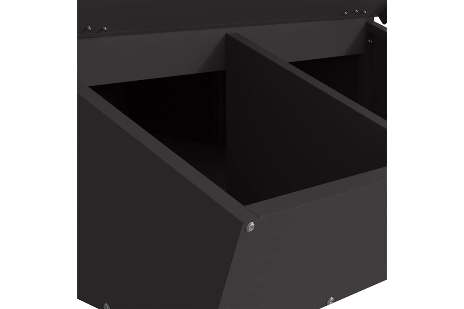 Vidaxl Pig Feeder Black 82 X 51 X 915 Cm Cold-rolled Steel-7