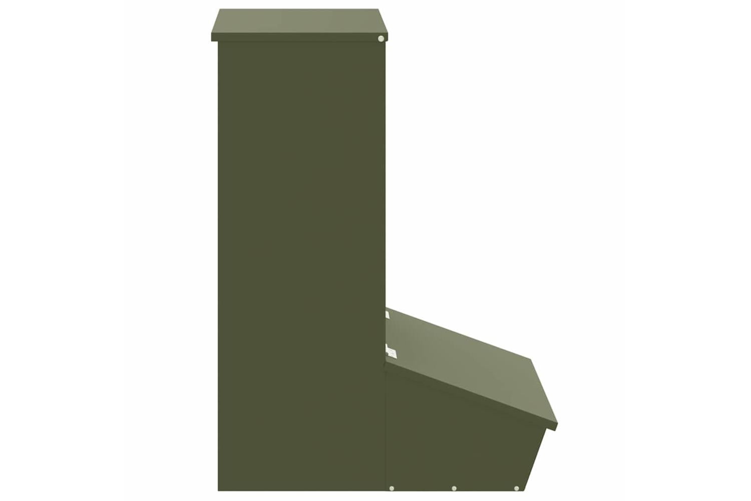 Vidaxl Pig Feeder Olive Green 55 X 38 X 76 Cm Cold-rolled Steel-5