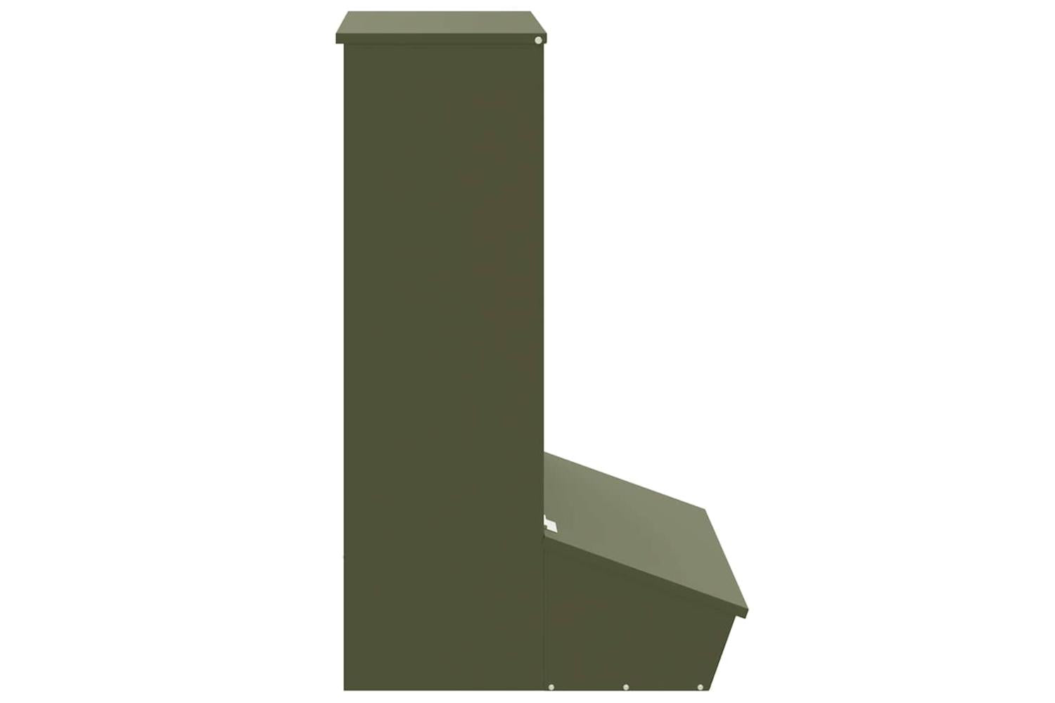 Vidaxl Pig Feeder Olive Green 55 X 51 X 915 Cm Cold-rolled Steel-5