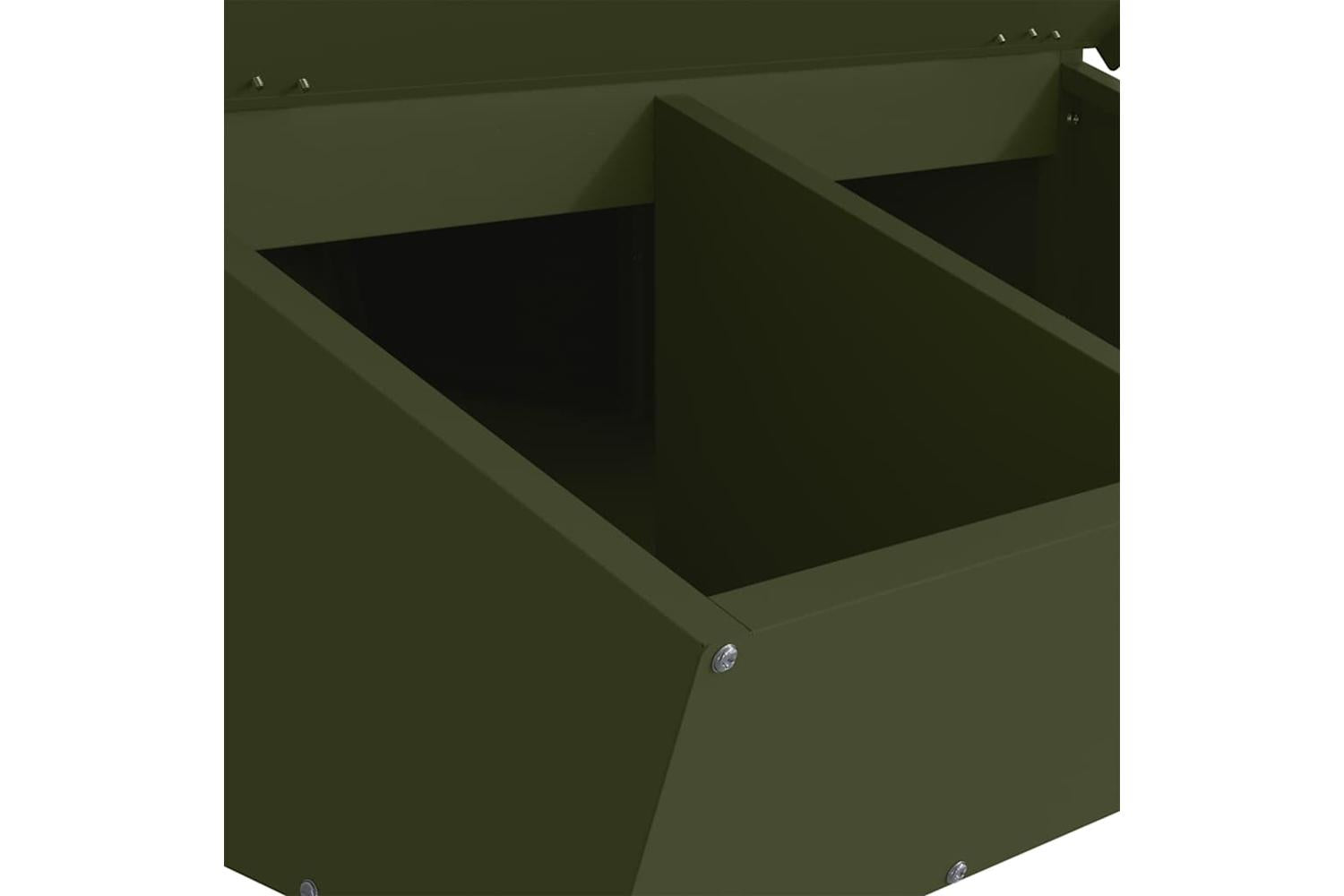 Vidaxl Pig Feeder Olive Green 82 X 51 X 915 Cm Cold-rolled Steel-7