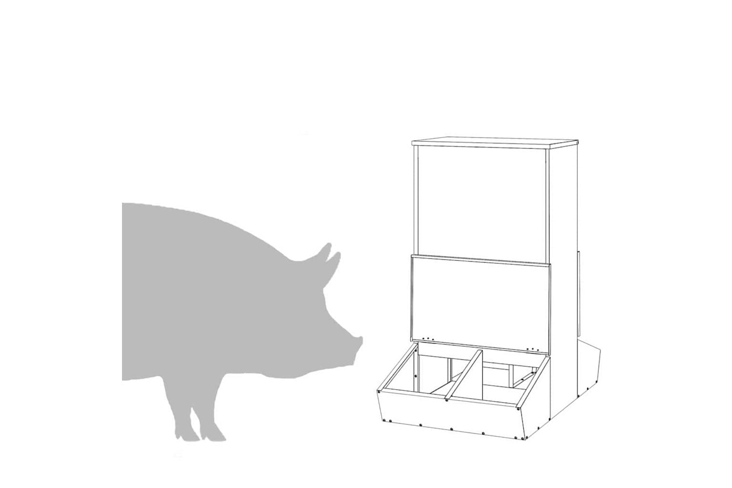 Vidaxl Pig Feeder Olive Green 82 X 51 X 915 Cm Cold-rolled Steel-8