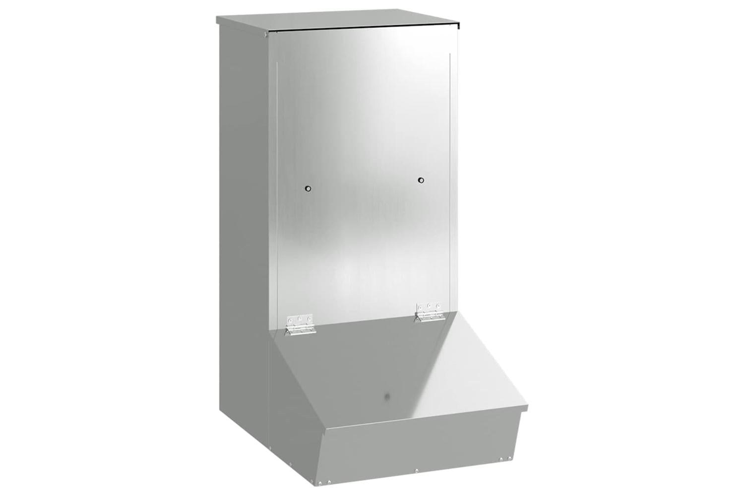 Vidaxl Pig Feeder Silver 55 X 38 X 76 Cm Galvanised Steel-2