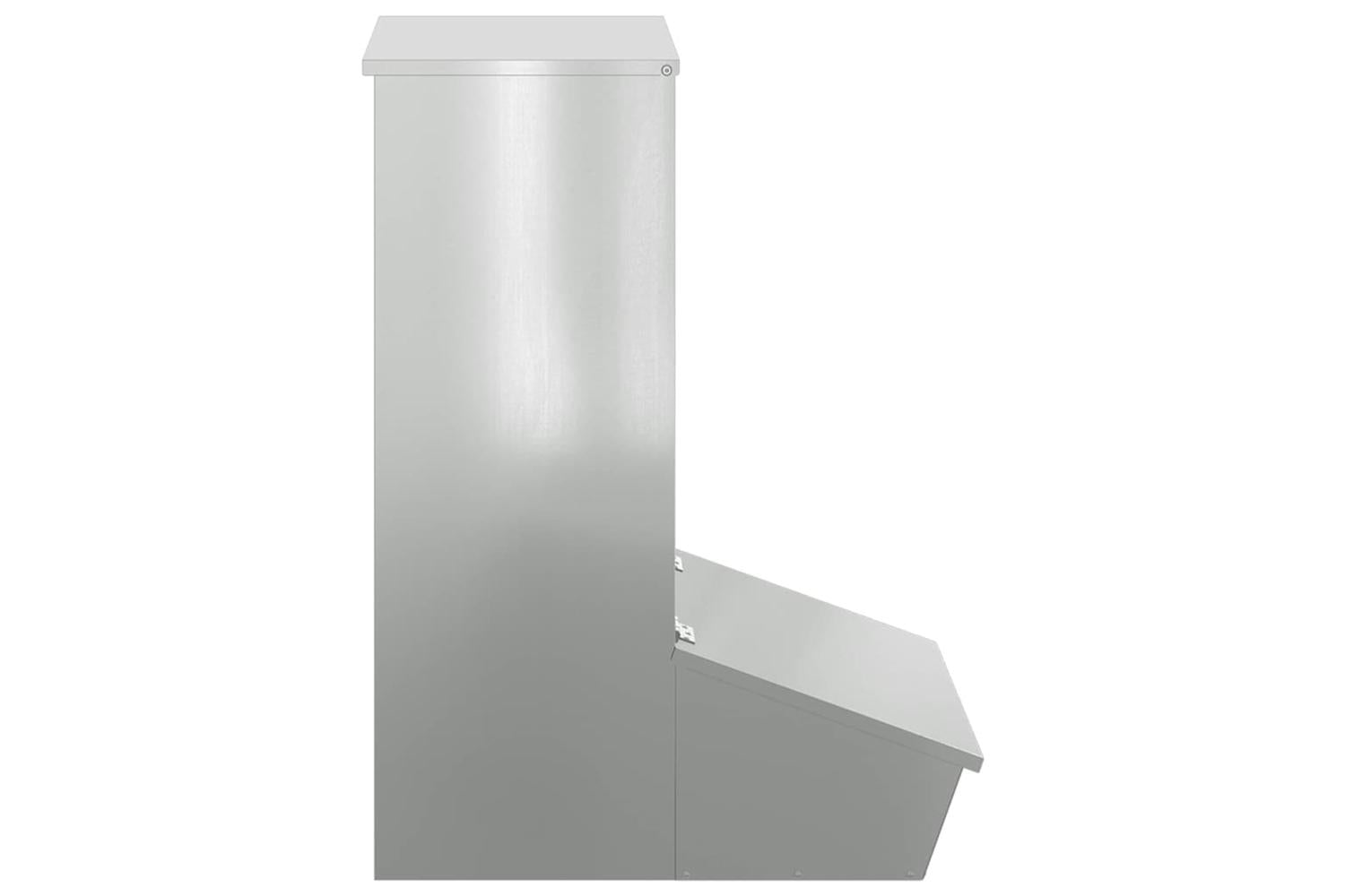 Vidaxl Pig Feeder Silver 55 X 38 X 76 Cm Galvanised Steel-5