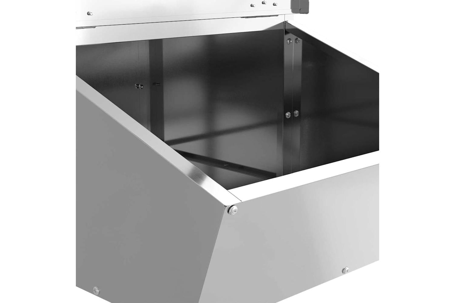 Vidaxl Pig Feeder Silver 55 X 38 X 76 Cm Galvanised Steel-7